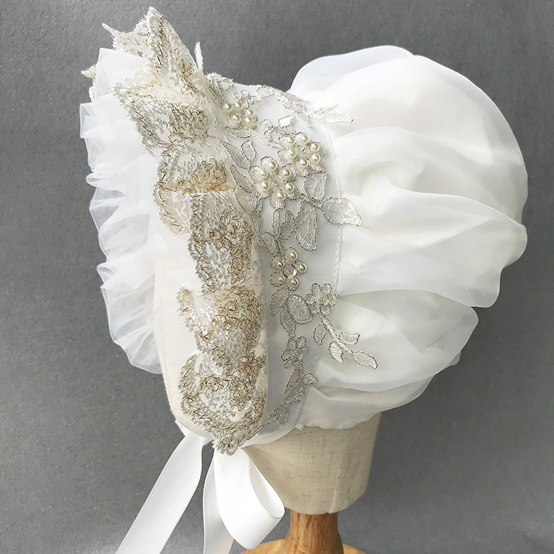Cosplay Prop Bow - Victorian Bonnet Ruffles Village หมวก Lolita