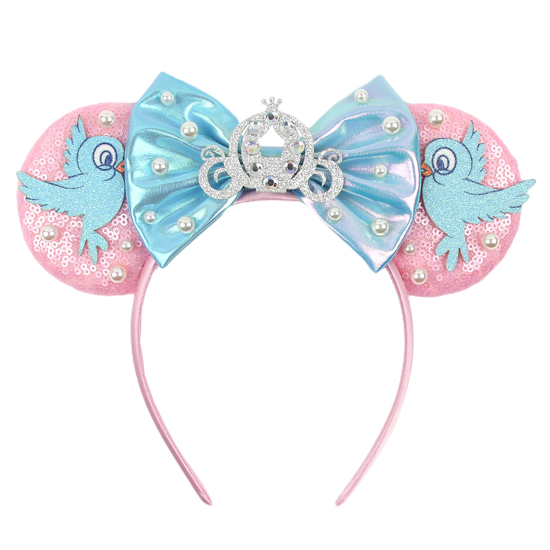 Cosplay Prop Bow - Disney Cinderella Mickey Mouse หูแถบคาดศีรษะเลื่อม Bows