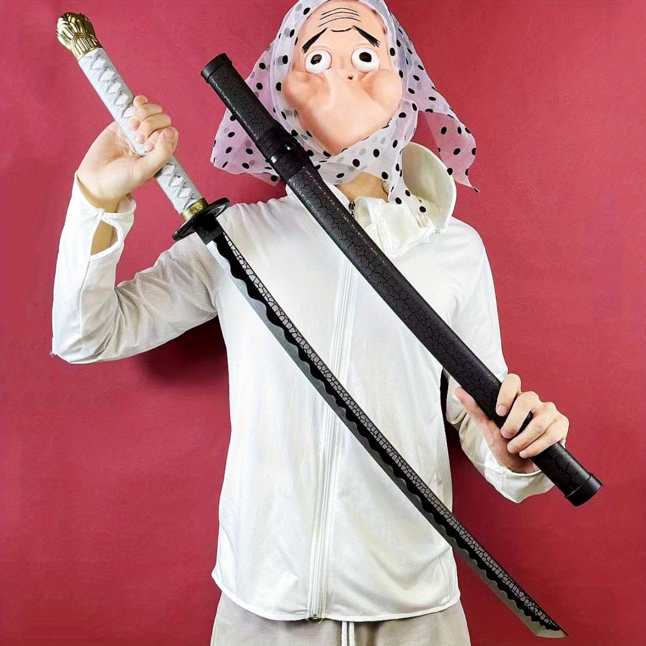 Cosplay Prop Knife - ดาบคาตานะเอลเดนขนาด 40 นิ้ว ทำจากไม้ ดาบพระจันทร์ ของสะสมคอสเพลย์อนิเมะ