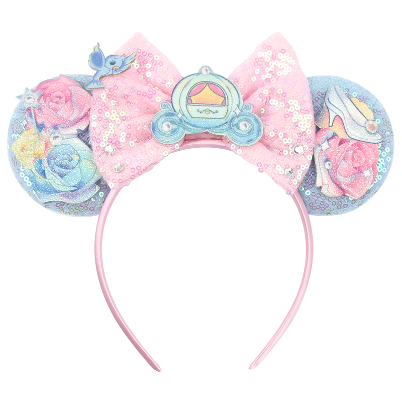 Cosplay Prop Bow - ที่คาดผมหูหนูน่ารักแบบใหม่สำหรับผู้หญิง ประดับเลื่อม โบว์ขนาด 5 นิ้ว ที่คาดผมสำหรับเด็ก
