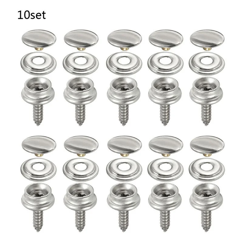 10ชุดชุดอุปกรณ์ยึดสแน็ปสแตนเลส - Snap Fastener Set บทวิจารณ์และราคา