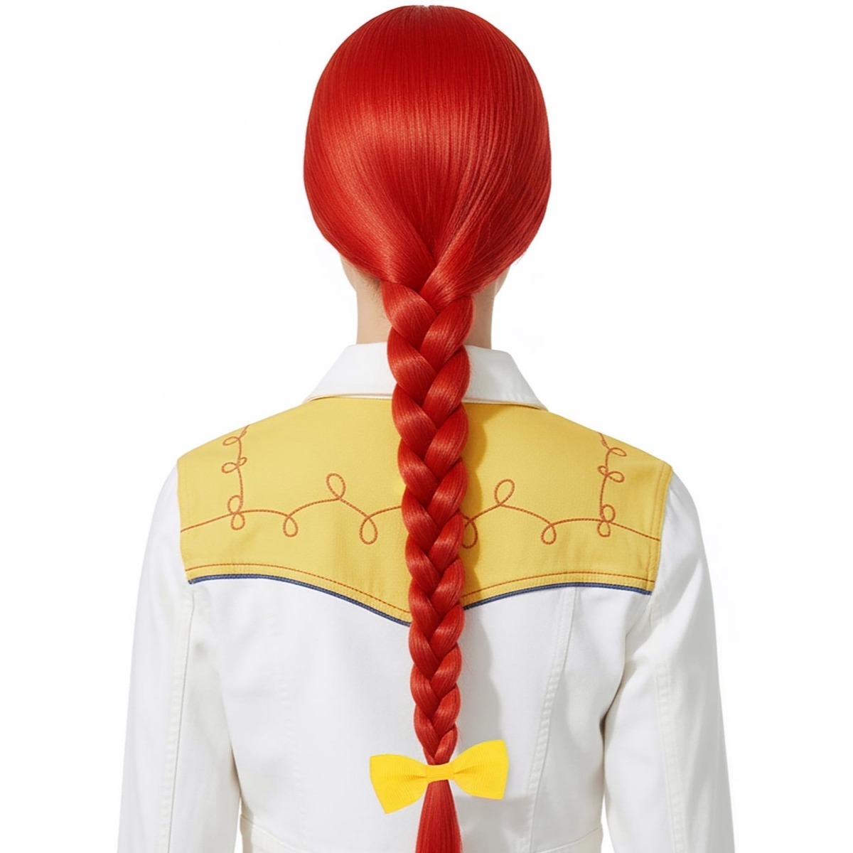 วิกผมยาวตรงสีแดงสด 61 ซม. หางม - Cosplay Prop Bow บทวิจารณ์และราคา